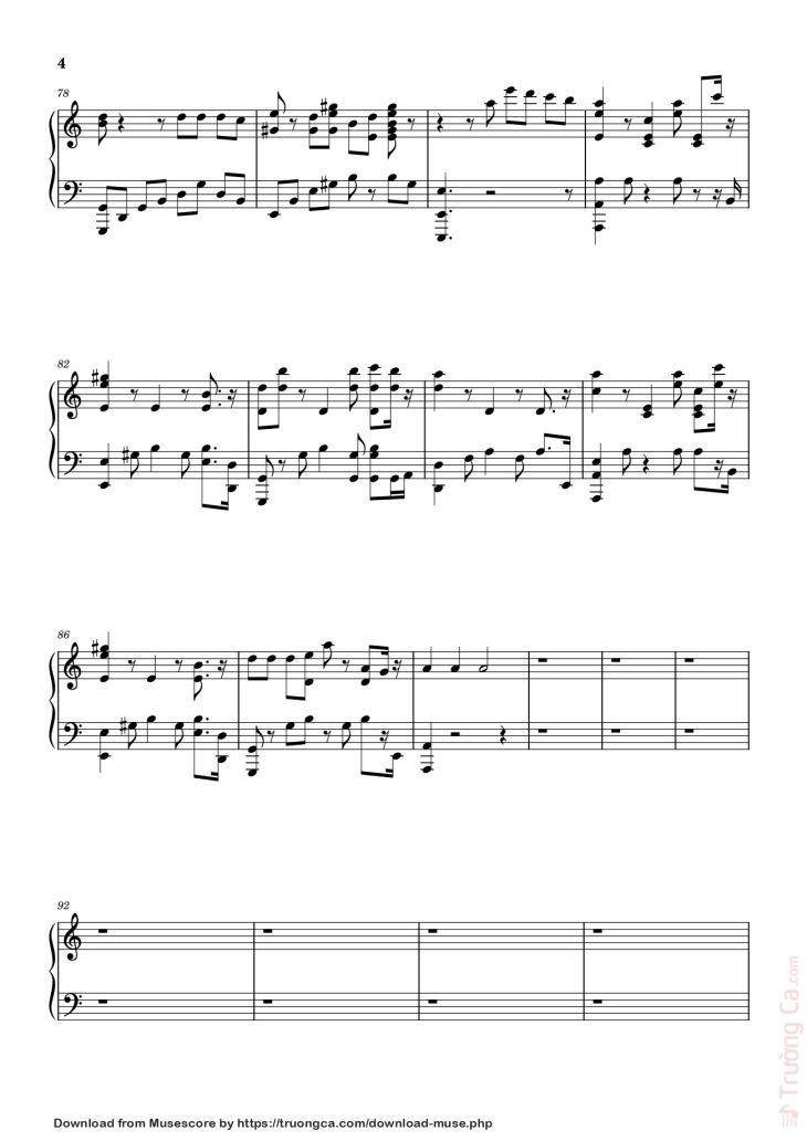 Page 4 of the piano sheet music PDF – JISOO - 꽃 (FLOWER) - Piano Cover By Pianella Piano by Vinnikivan0