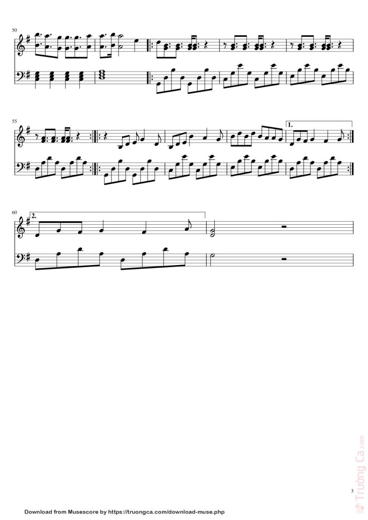 Page 3 of the piano sheet music PDF – Santa Tell Me Arianna Grande Sheet Piano by Samuelwycisk