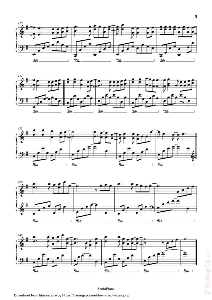 Page 5 of the piano sheet music PDF Piano – Haru Haru Sheet Piano by Full Version