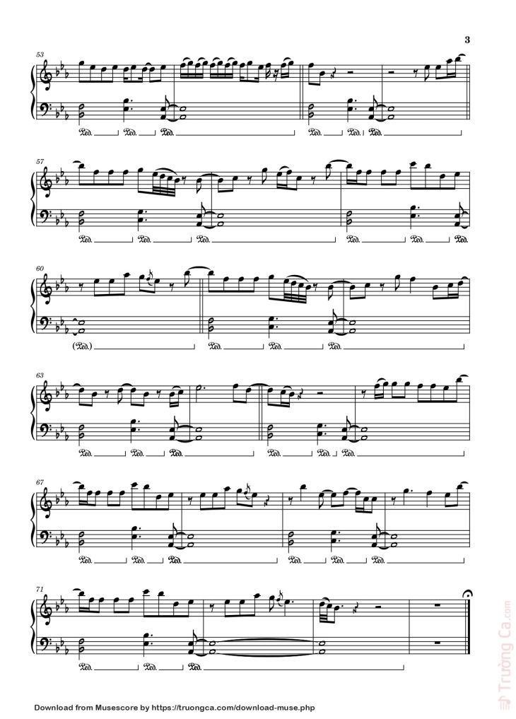 Page 3 of the piano sheet music PDF – Taste Sheet Piano by Sabrina Carpenter