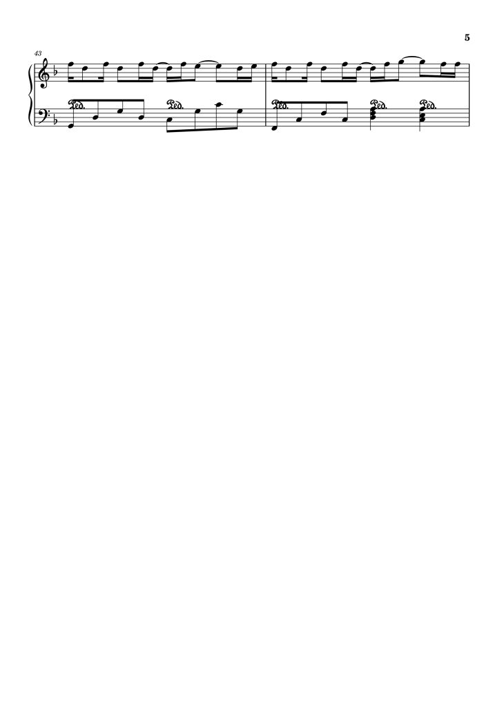 Page 5 of the piano sheet music PDF – Cause I Love You Sheet Piano by Nghiep