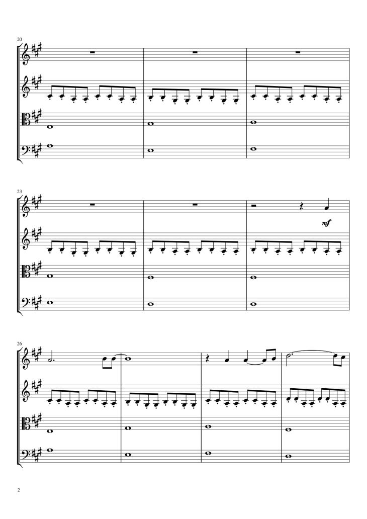Page 2 of the piano sheet music PDF – Gladiator (The Battle / Now We Are Free) Sheet Violin by Mira