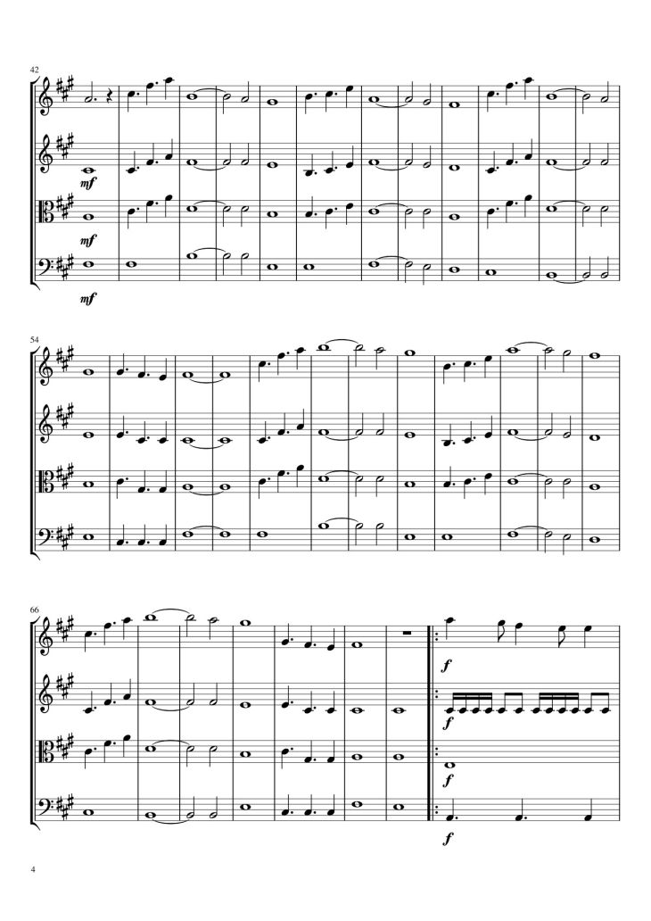 Page 4 of the piano sheet music PDF – Gladiator (The Battle / Now We Are Free) Sheet Violin by Mira