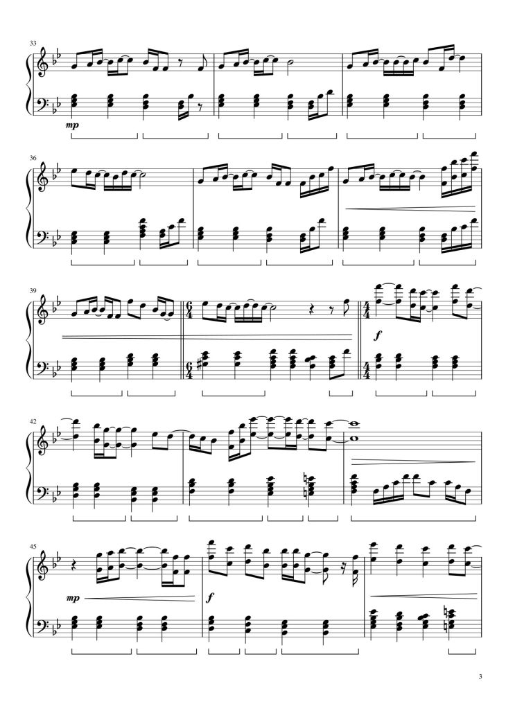 Page 3 of the piano sheet music PDF – Can You Feel the Love Tonight Sheet Piano by  Elton John