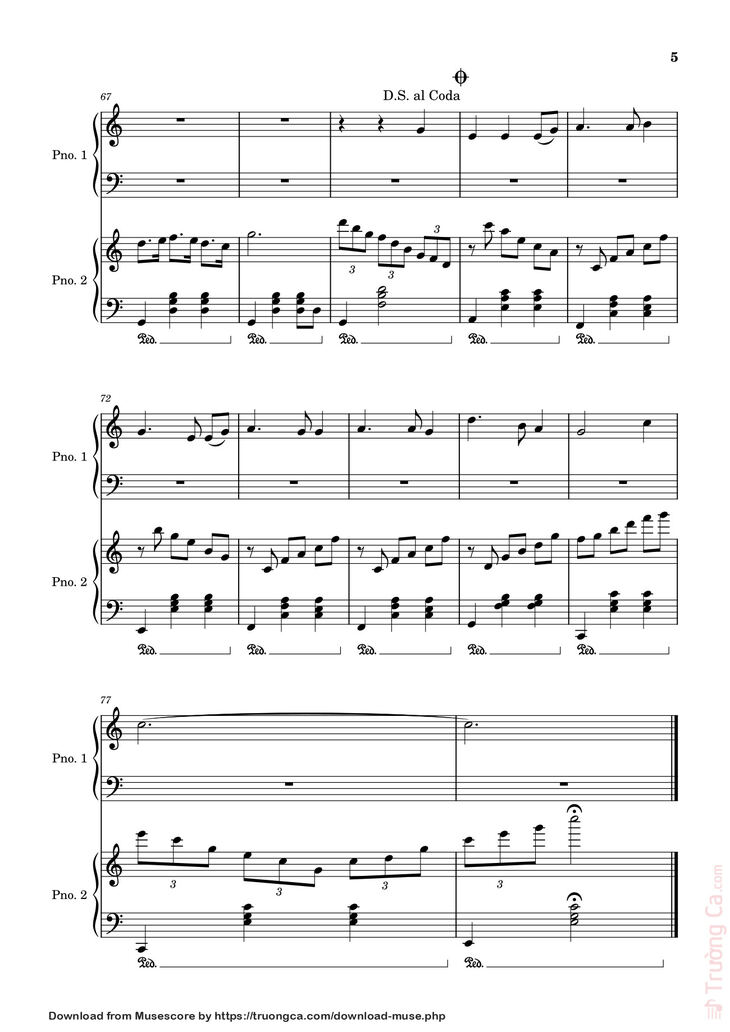 Page 5 of the piano sheet music PDF – Bài Học Đầu Tiên Sheet Piano by Netvn21062022