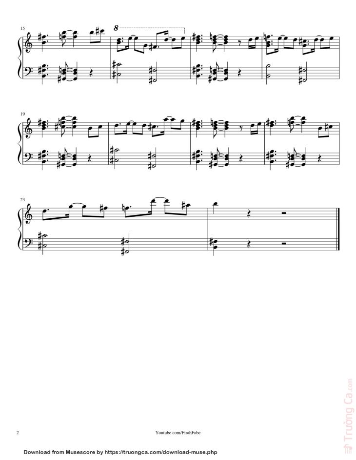 Page 2 of the piano sheet music PDF – Jojo