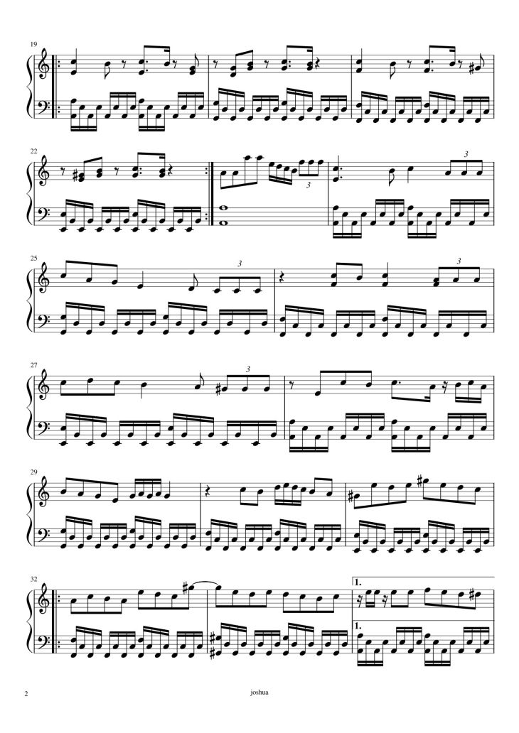 Page 2 of the piano sheet music PDF – undertale lastbreath phase 3 Sheet Piano by Gmjlovely
