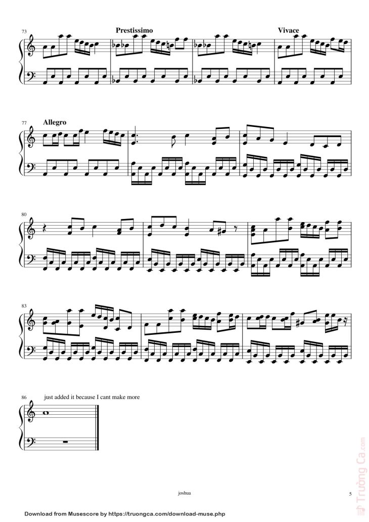 Page 5 of the piano sheet music PDF – undertale lastbreath phase 3 Sheet Piano by Gmjlovely