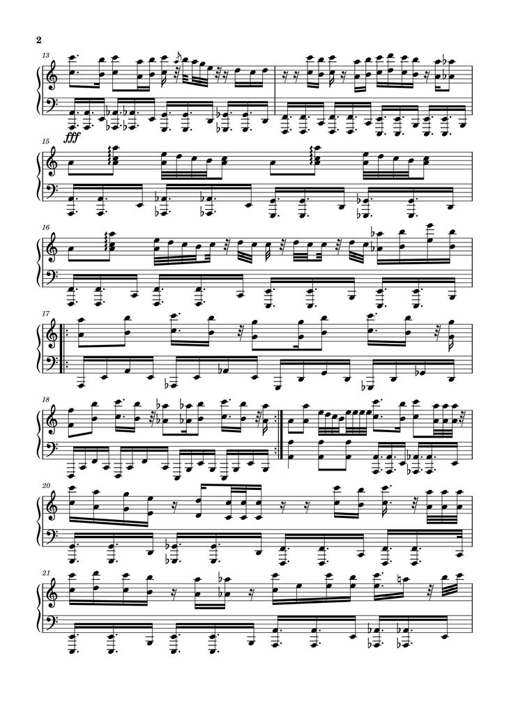 Page 2 of the piano sheet music PDF – An enigmatic encounter Sheet Piano by Mr.Sal