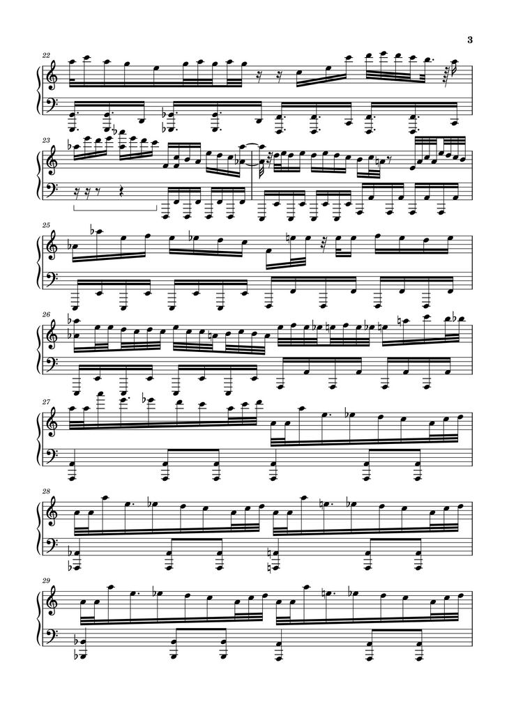 Page 3 of the piano sheet music PDF – An enigmatic encounter Sheet Piano by Mr.Sal