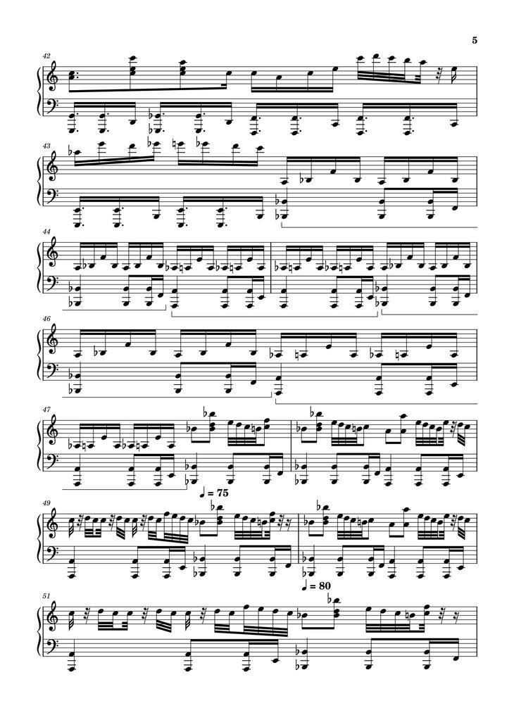 Page 5 of the piano sheet music PDF – An enigmatic encounter Sheet Piano by Mr.Sal