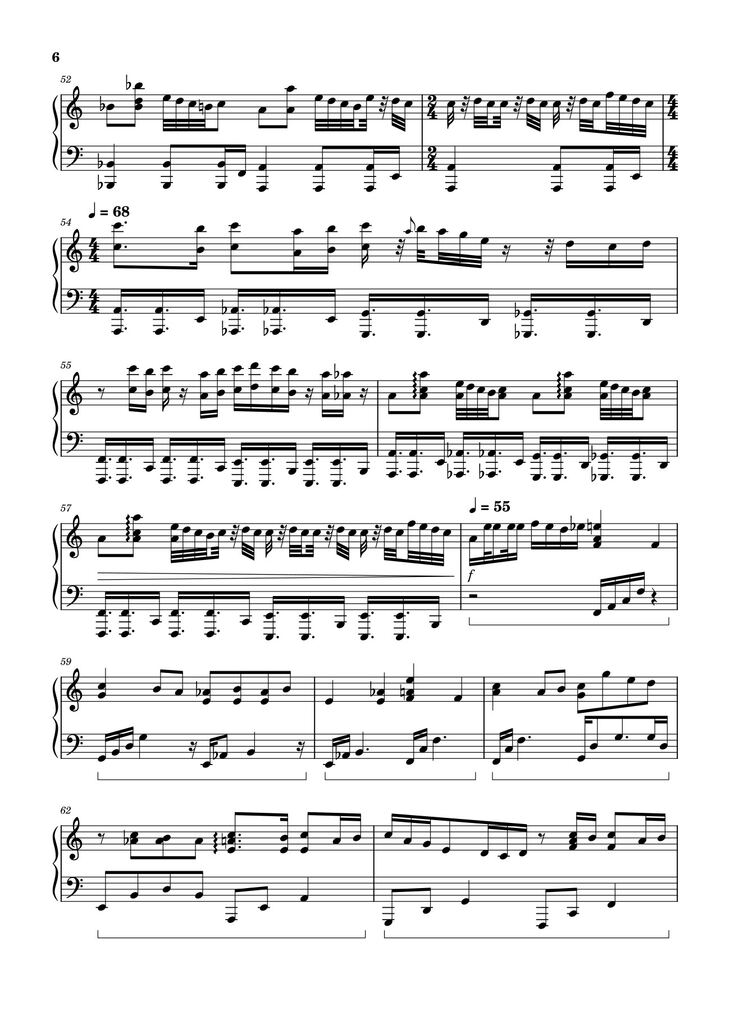 Page 6 of the piano sheet music PDF – An enigmatic encounter Sheet Piano by Mr.Sal