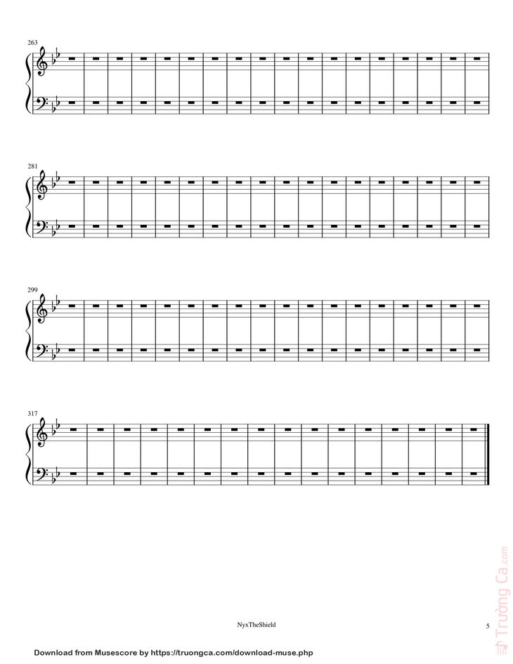 Page 5 of the piano sheet music PDF – Overwrite Sheet Piano by @Sheetmusic