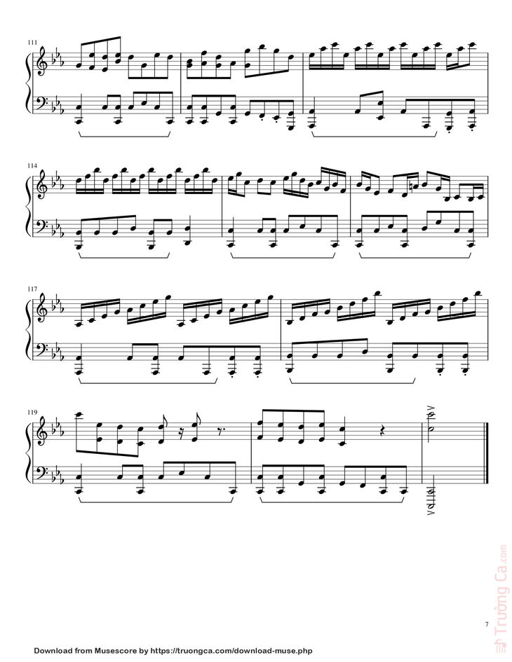 Page 7 of the piano sheet music PDF – Underverse OST - OVERWRITE [XChara's Theme] - NyxTheShield Sheet Piano by Unregistered_user