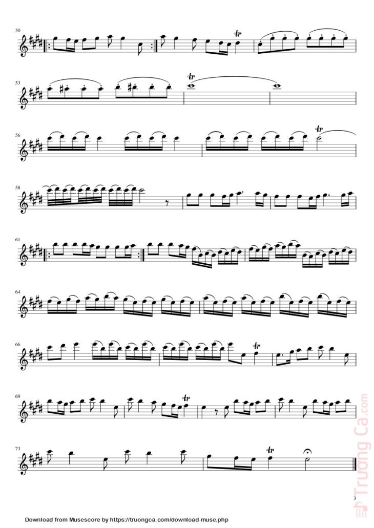 Page 3 of the piano sheet music PDF – Spring-Four season Sheet Violin by Safarve