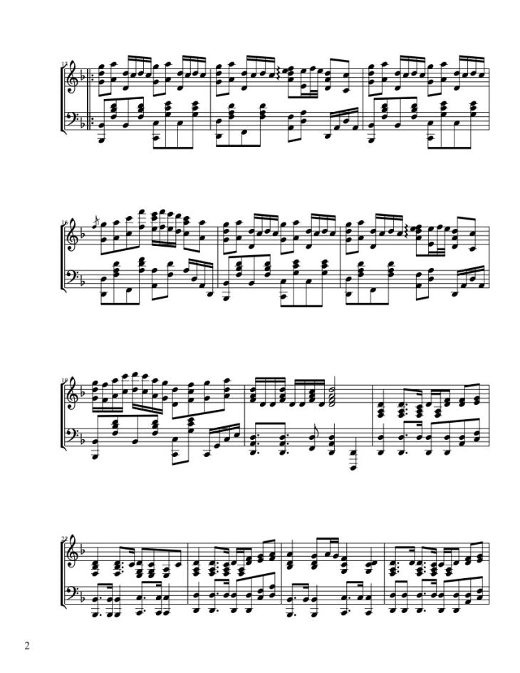Page 2 of the piano sheet music PDF – Senbonzakura Sheet Piano by ThVocaloid21 -5-