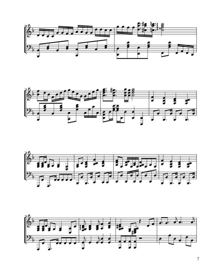 Page 7 of the piano sheet music PDF – Senbonzakura Sheet Piano by ThVocaloid21 -5-