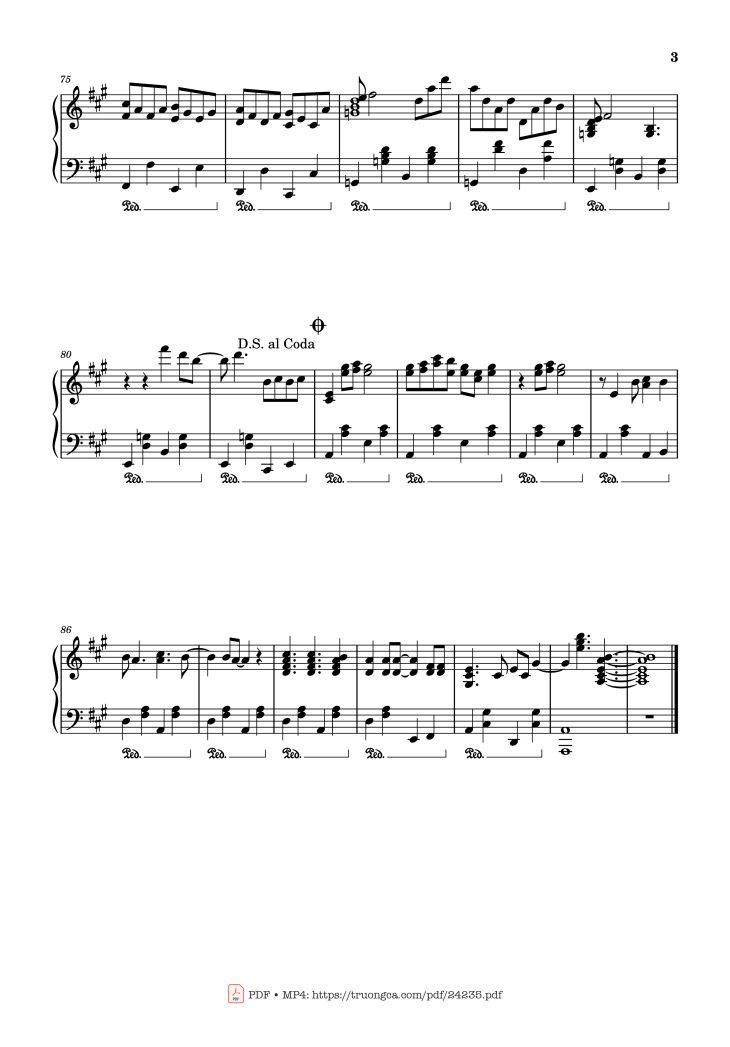 Page 3 of the piano sheet music PDF – Driving home for Christmas Sheet Piano by OliverKmusic