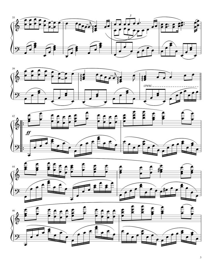 Page 3 of the piano sheet music PDF – Người Tình Mùa Đông Sheet Piano by Minhjirachi