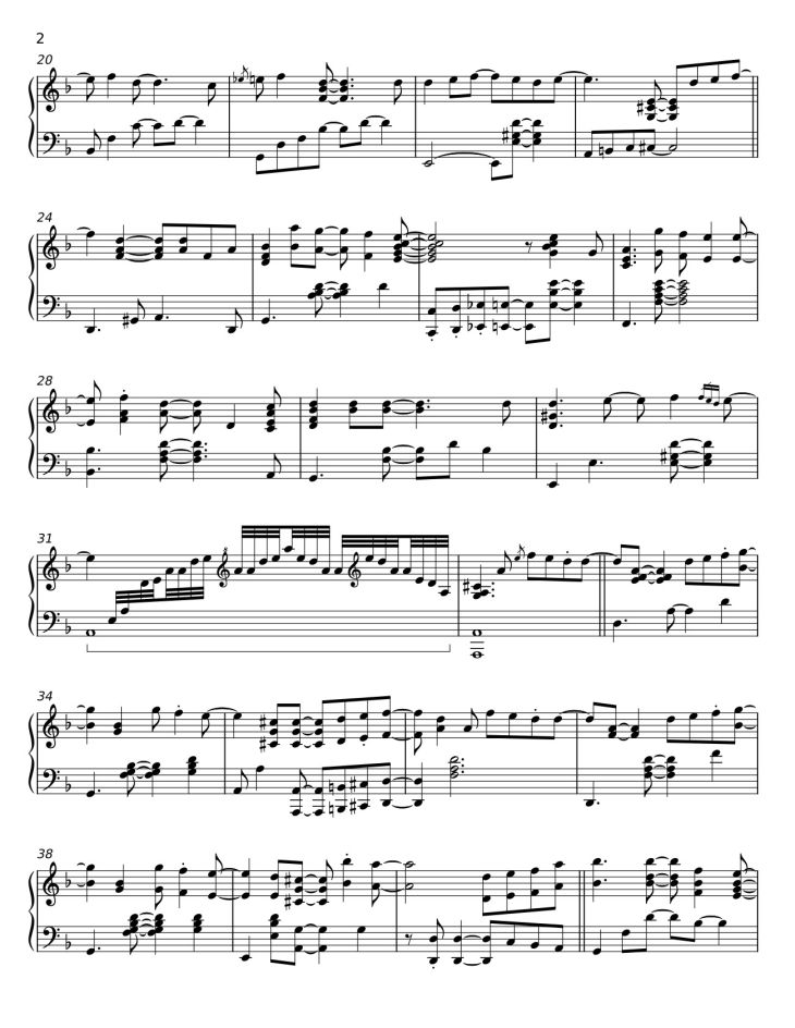 Page 2 of the piano sheet music PDF – Người Hãy Quên Em Di Sheet Piano by Khac Hung