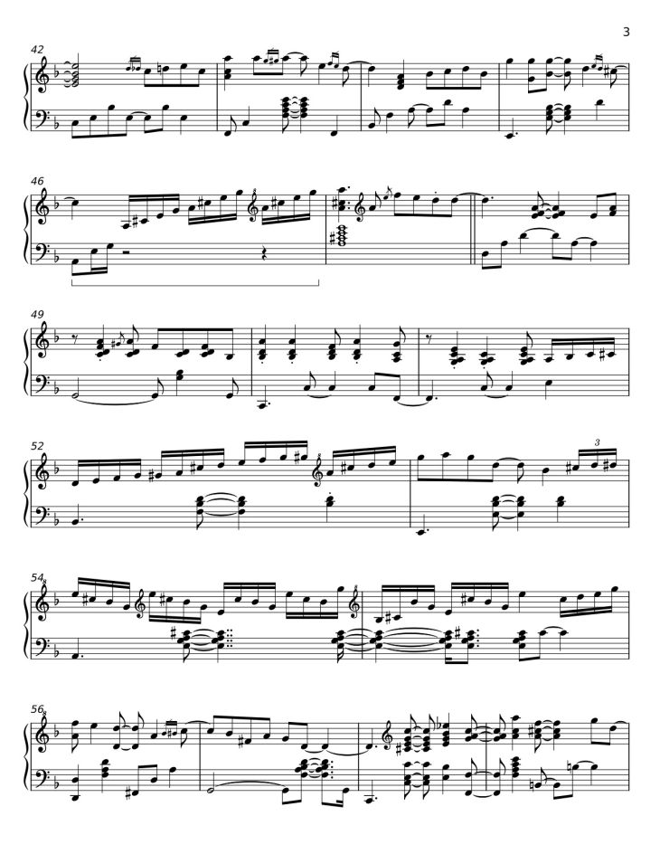 Page 3 of the piano sheet music PDF – Người Hãy Quên Em Di Sheet Piano by Khac Hung