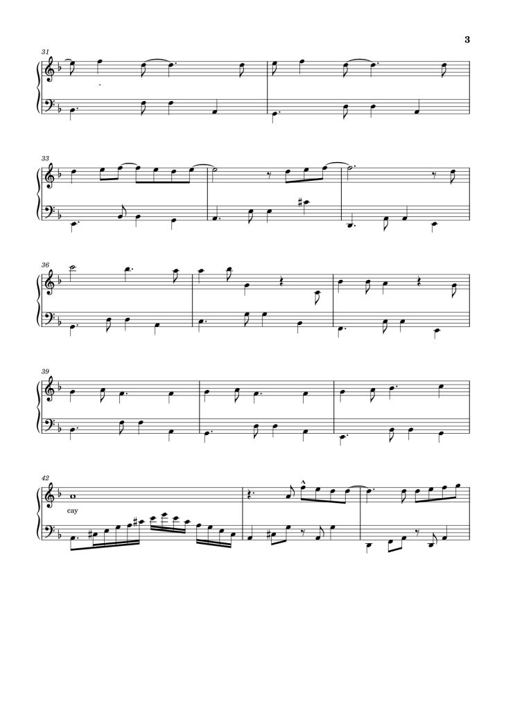 Page 3 of the piano sheet music PDF – NGƯỜI HÃY QUÊN EM ĐI Sheet Piano Easy by KHẮC HƯNG