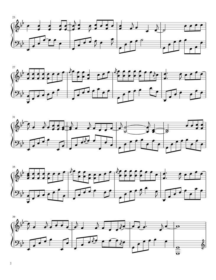 Page 2 of the piano sheet music PDF – Phai Dấu Cuộc Tình Sheet Piano by Nhạc Hoa lời Việt