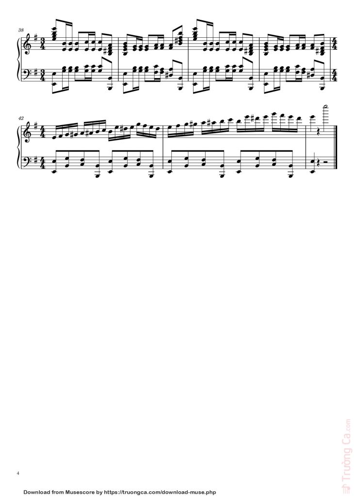 Page 4 of the piano sheet music PDF – Time Travel Theme Sheet Piano by Jay Chou