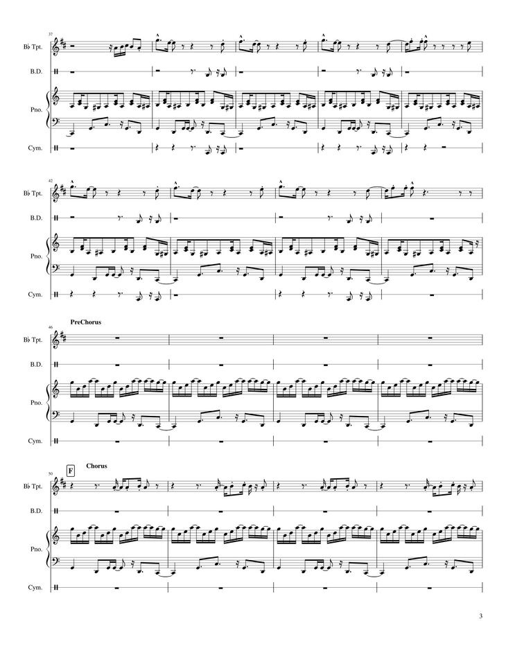 Page 3 of the piano sheet music PDF – El Alacran Sheet Piano by Redhairedlion