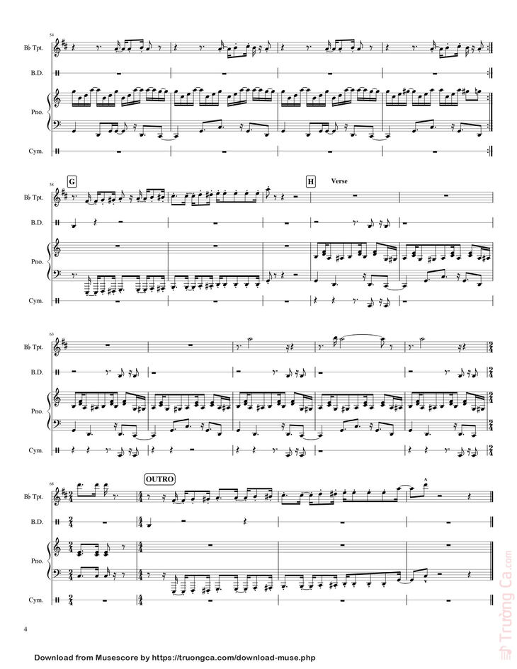 Page 4 of the piano sheet music PDF – El Alacran Sheet Piano by Redhairedlion