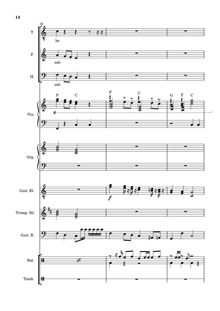 Page 14 of the piano sheet music PDF – Let it be (hợp xướng) by Albert Jean-Paul