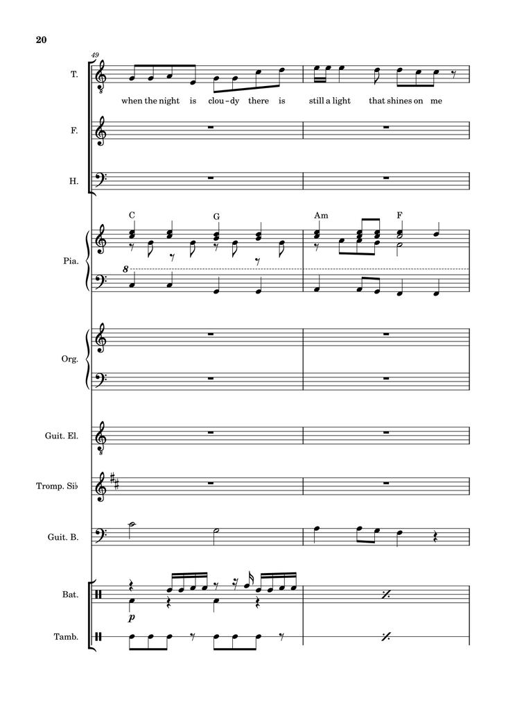 Page 20 of the piano sheet music PDF – Let it be (hợp xướng) by Albert Jean-Paul