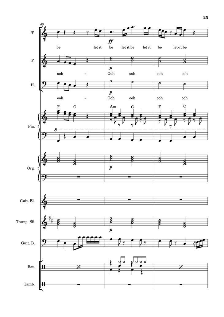 Page 25 of the piano sheet music PDF – Let it be (hợp xướng) by Albert Jean-Paul