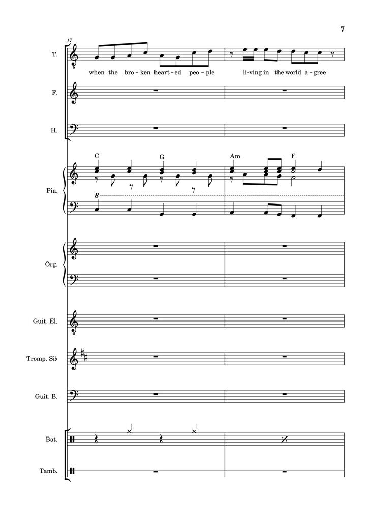Page 7 of the piano sheet music PDF – Let it be (hợp xướng) by Albert Jean-Paul