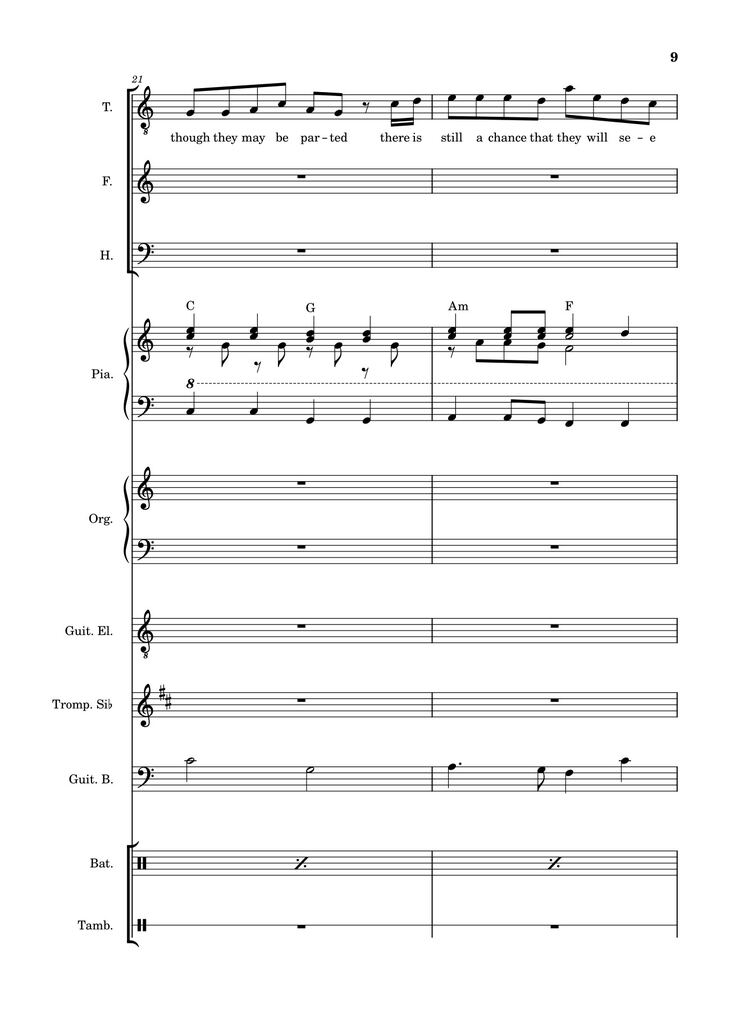 Page 9 of the piano sheet music PDF – Let it be (hợp xướng) by Albert Jean-Paul