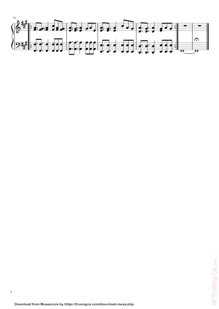Page 4 of the piano sheet music PDF – Alive - Krewella Sheet Piano by Unregistered_user