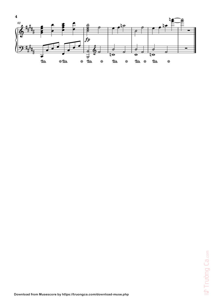 Page 4 of the piano sheet music PDF – Akuma no Ko Sheet Piano by Music by Ai Higuchi
