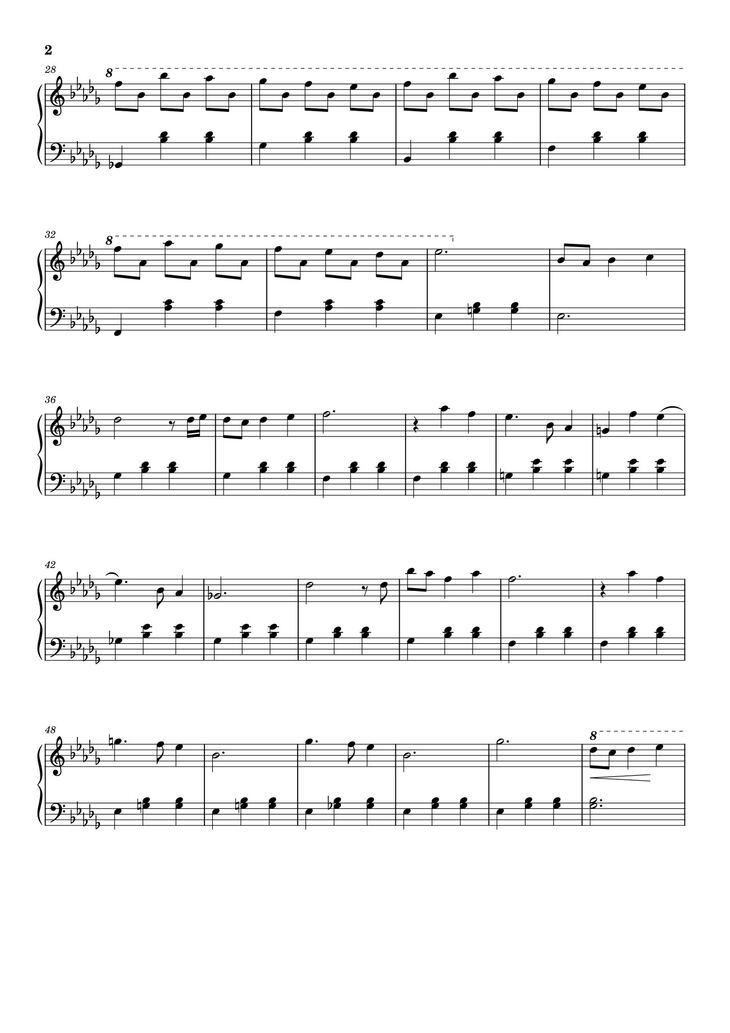 Page 2 of the piano sheet music PDF – Valzer d