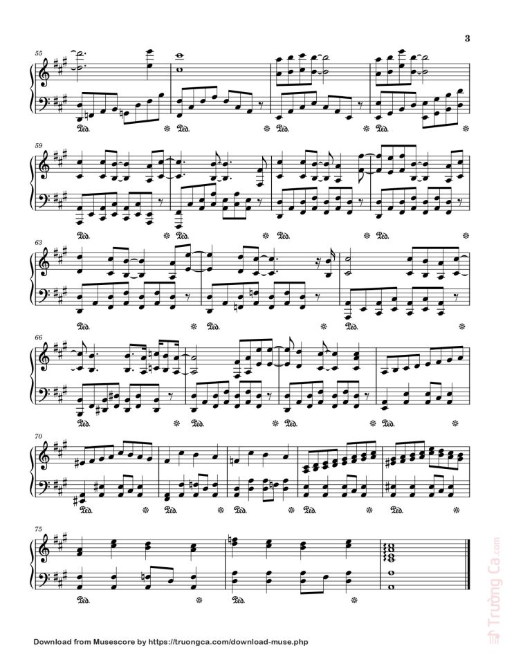 Page 3 of the piano sheet music PDF – Love – Wave to Earth Sheet Piano by Duy H Ha