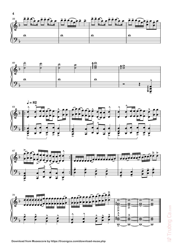 Page 4 of the piano sheet music PDF – EPHEDRA, by My Sleeping Karma Sheet Piano by Andoni Penela