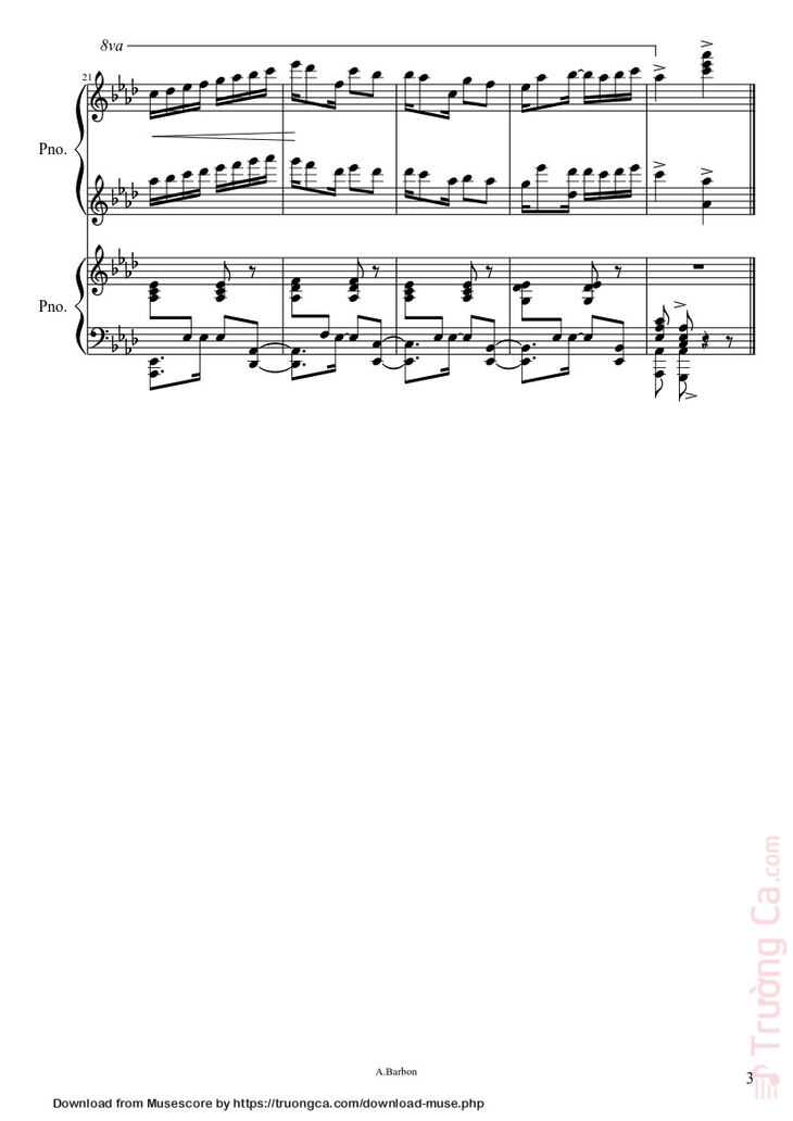Page 3 of the piano sheet music PDF – Los delirios de Rosita Sheet Piano by Burr-31