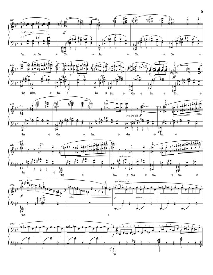 Page 5 of the piano sheet music PDF – Ballade No I by Chopin