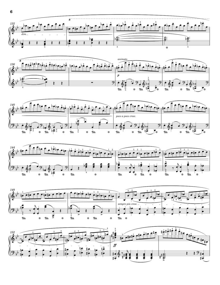 Page 6 of the piano sheet music PDF – Ballade No I by Chopin