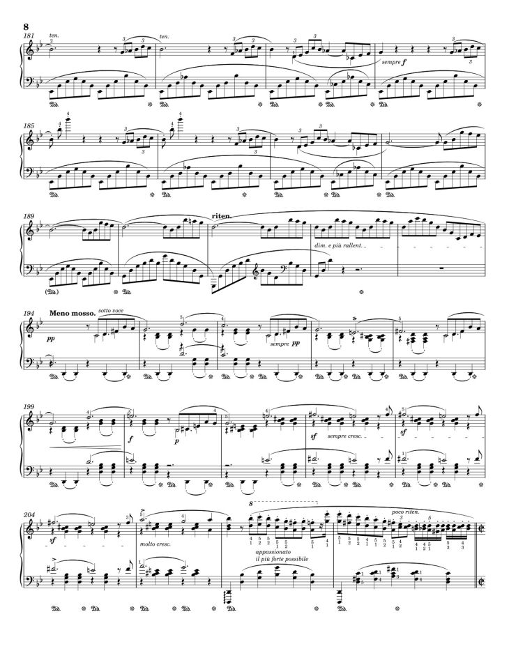 Page 8 of the piano sheet music PDF – Ballade No I by Chopin