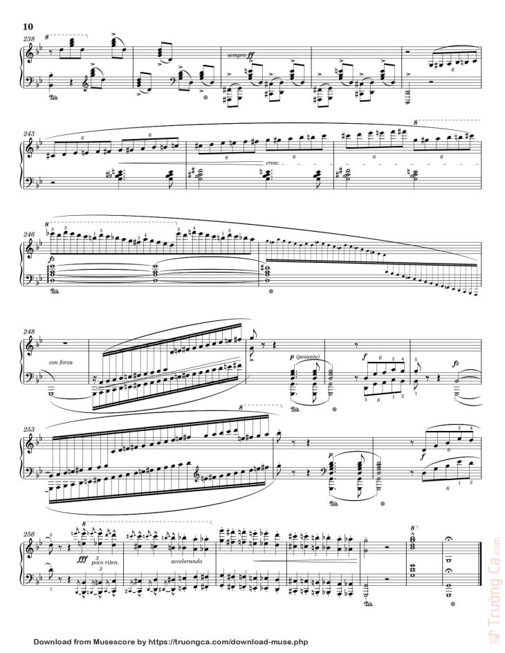 Page 10 of the piano sheet music PDF – Ballade No I by Chopin