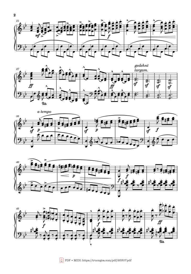 Page 2 of the piano sheet music PDF – Prélude No 22 in G Minor Sheet Piano by Stephen Heller