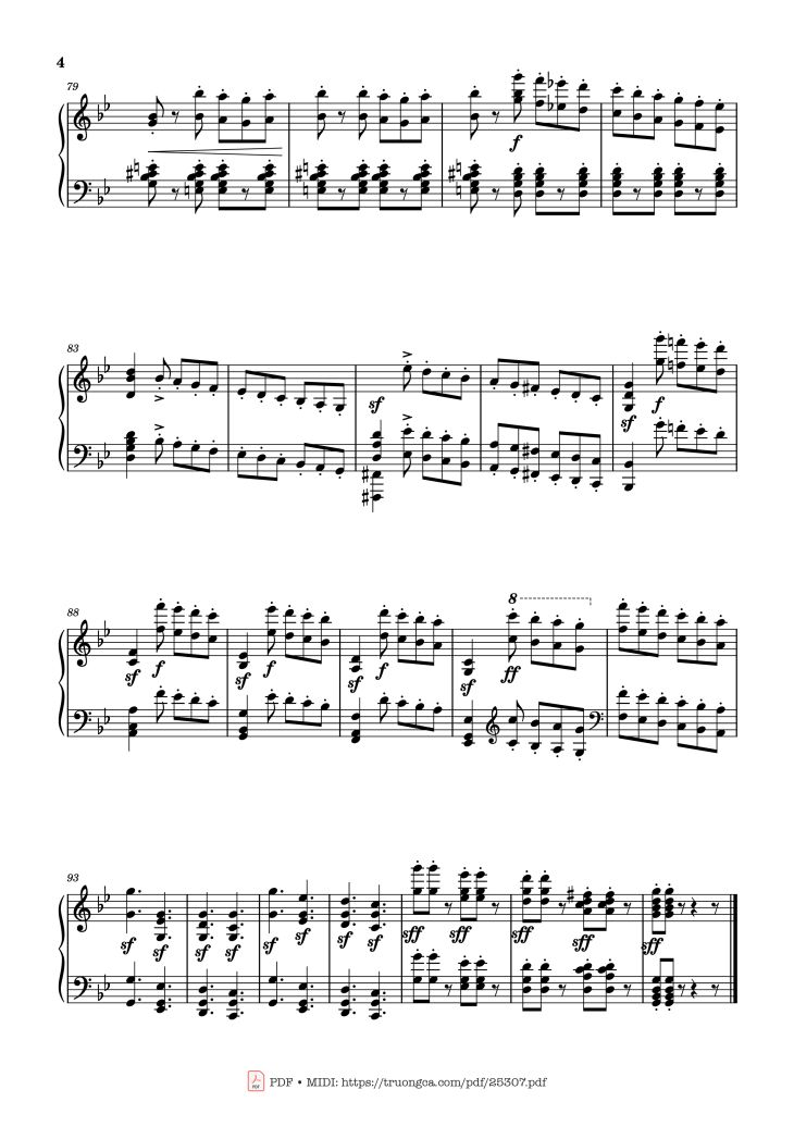 Page 4 of the piano sheet music PDF – Prélude No 22 in G Minor Sheet Piano by Stephen Heller
