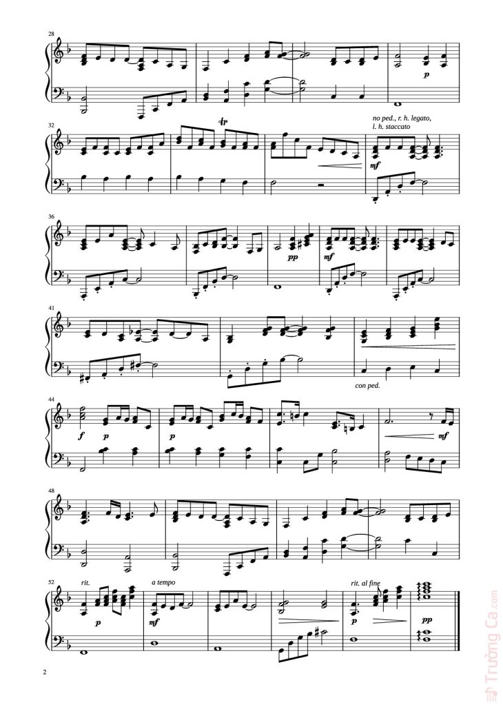 Page 2 of the piano sheet music PDF Piano – Love of my life Queen Sheet Piano by Antje Guenther