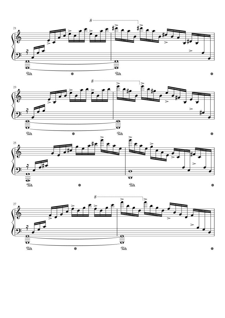 Page 3 of the piano sheet music PDF Piano – Etude op.10 no.1 (Waterfall) Chopin by Chopin