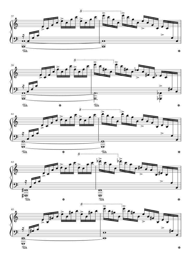 Page 7 of the piano sheet music PDF Piano – Etude op.10 no.1 (Waterfall) Chopin by Chopin